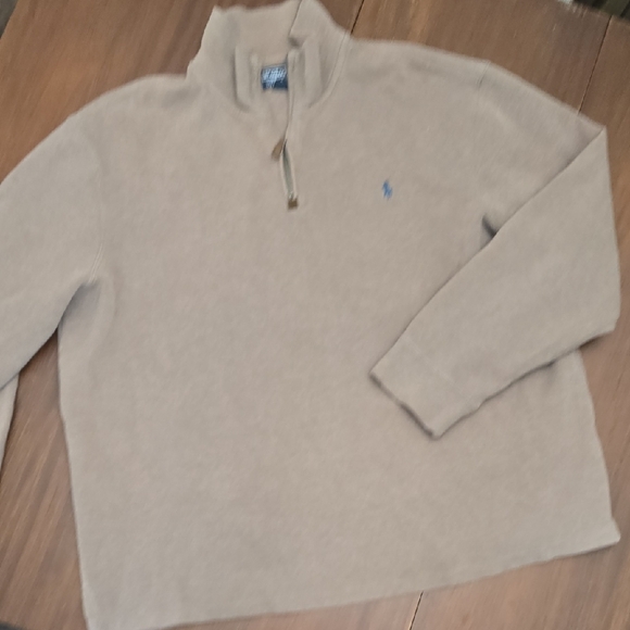Polo Ralph Lauren Other - POLO by Ralph Lauren Tan Zip Up Sweater sz XXL 100% cotton